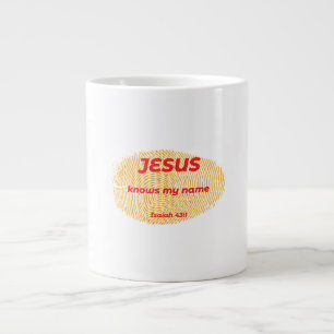 TAZA DE CAFÉ GIGANTE JESUS CONOCE MI NOMBRE