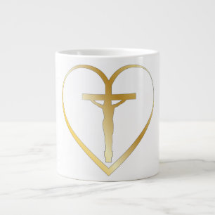 Taza De Café Gigante Jesús en el corazón