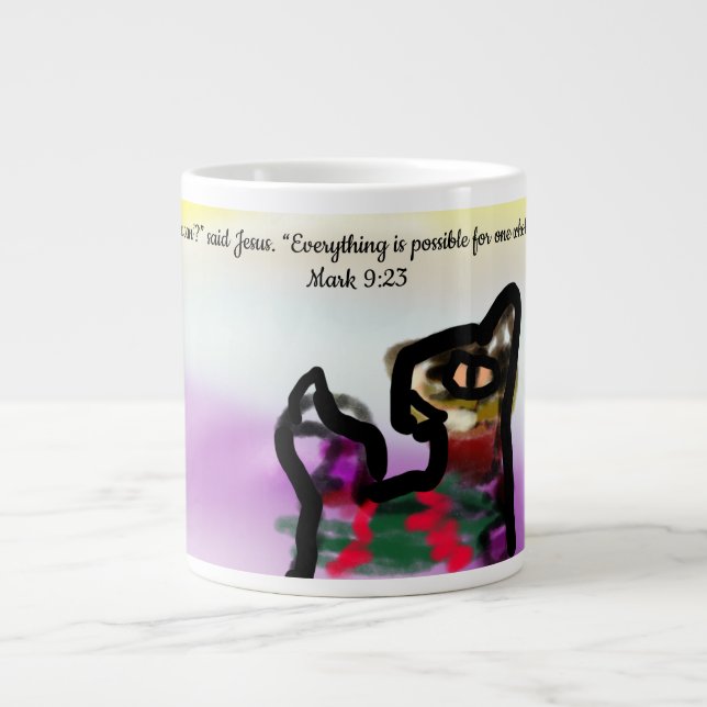 Taza De Café Gigante Jesus faith   (Frente)