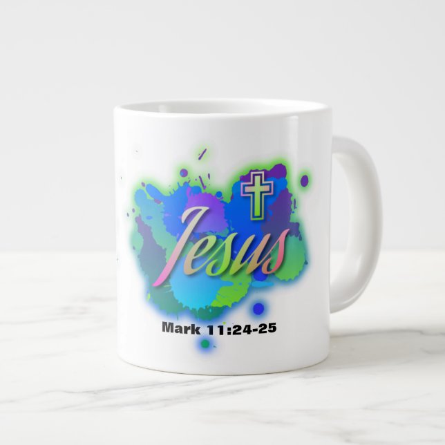 Taza De Café Gigante Jesús - Jumbo Mug (Derecha)