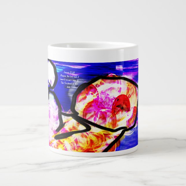 Taza De Café Gigante Jesús planea la alegría (Frente)