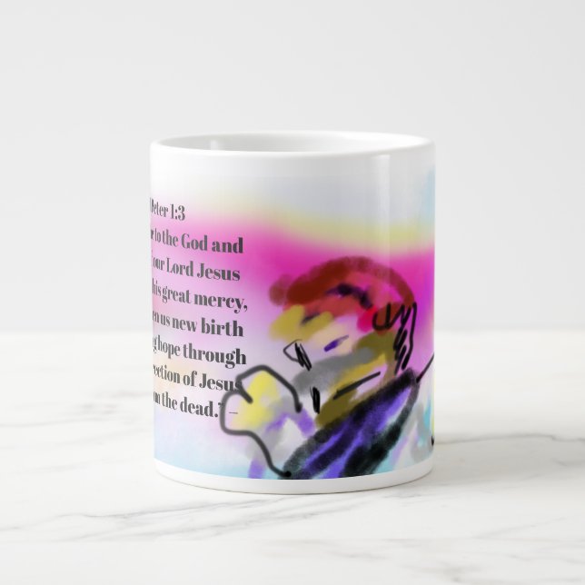 Taza De Café Gigante jesús resucitó  (Frente)