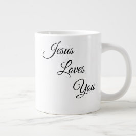 Taza De Café Gigante Jesús Te Ama Especialmente Café Mug