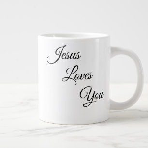 Taza De Café Gigante Jesús Te Ama Especialmente Café Mug