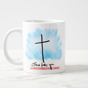 Taza De Café Gigante JESÚS TE AMA Jumbo Mug