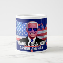 Taza De Café Gigante Joe Biden como un Brandon oscuro gigante para el c