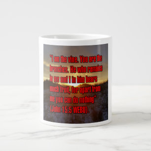 Taza De Café Gigante John 15:5 WEBU Mug