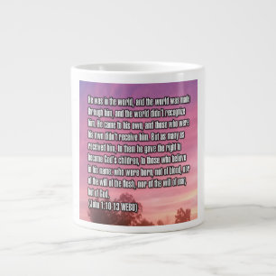 Taza De Café Gigante John 1:10-13 WEBU Mug