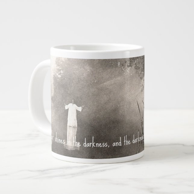 Taza De Café Gigante JOHN 1:5 Jumbo Mug (Izquierda)
