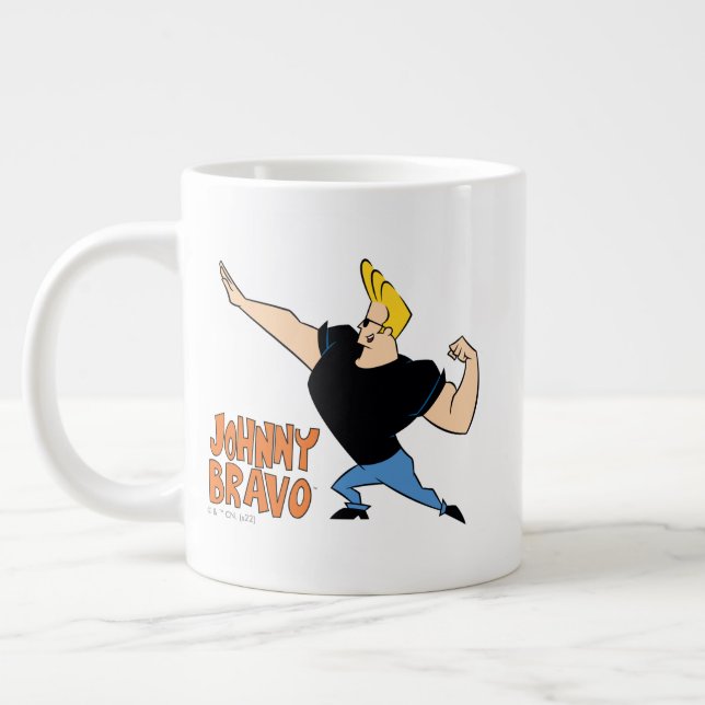 Taza De Café Gigante Johnny Bravo Flexing (Izquierda)