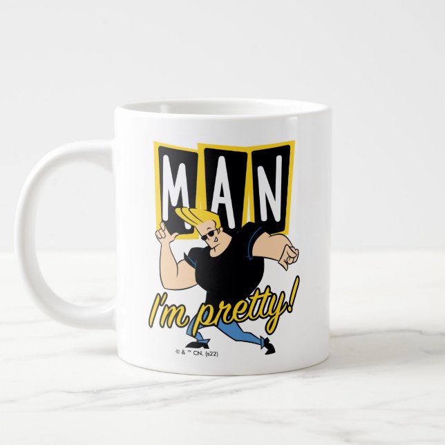 Taza De Café Gigante Johnny Bravo - Hombre, soy Bonito (Izquierda)