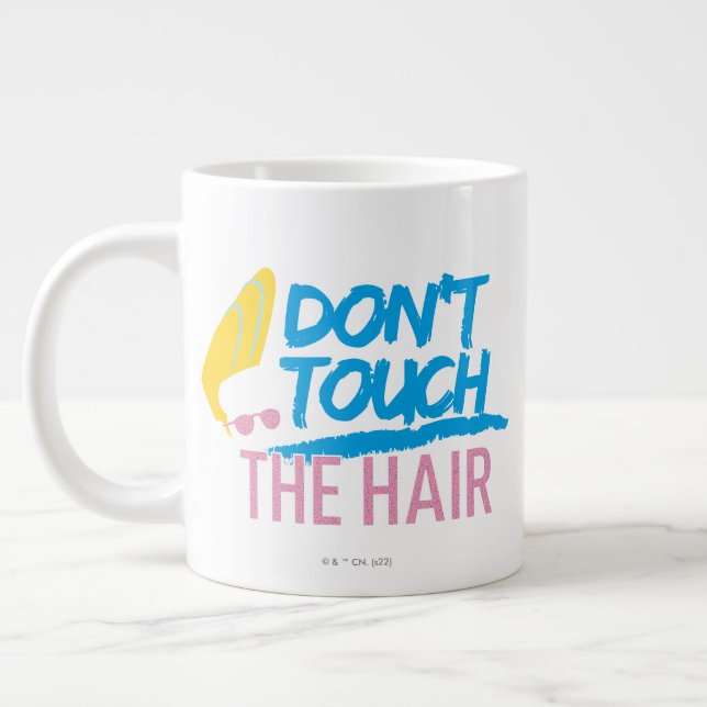 Taza De Café Gigante Johnny Bravo - No toques el gráfico del pelo (Izquierda)