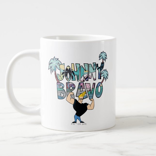 Taza De Café Gigante Johnny Bravo Palm Tree Name (Izquierda)