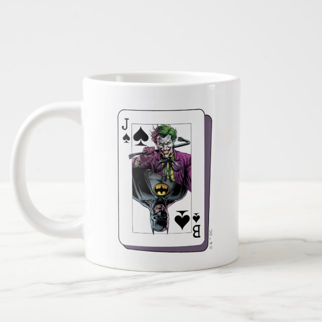 Taza De Café Gigante Joker and Batman Spade Playing Card Illustration (Izquierda)