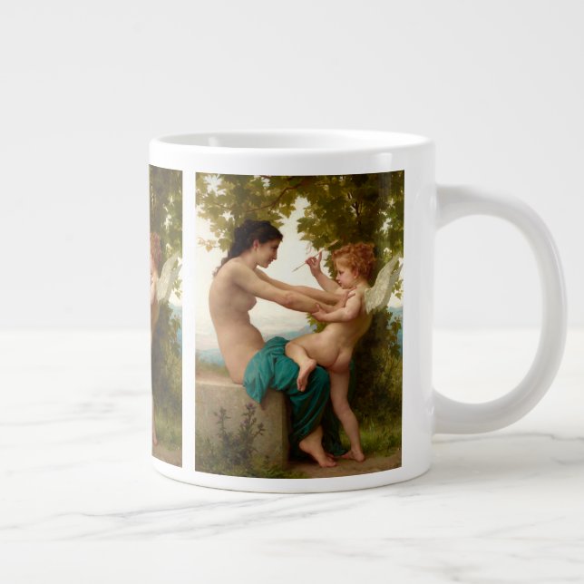 Taza De Café Gigante Joven Chica defendiéndose de Eros (Derecha)