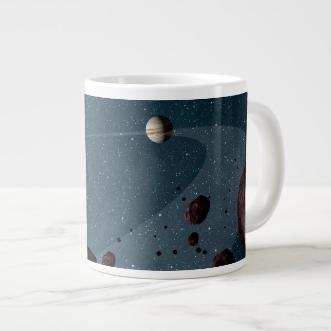 Taza De Café Gigante Jovian Trojans Asteroides. (Derecha)