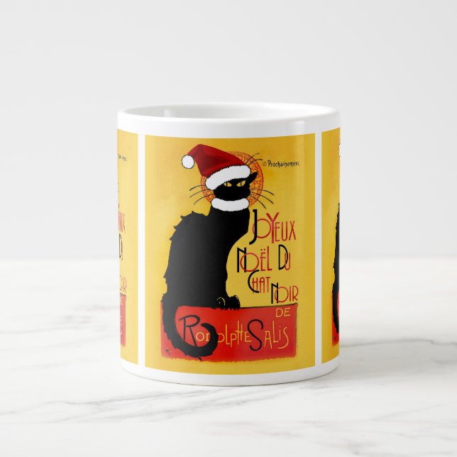 Taza De Café Gigante Joyeux Noël Du Chat Noir (Frente)