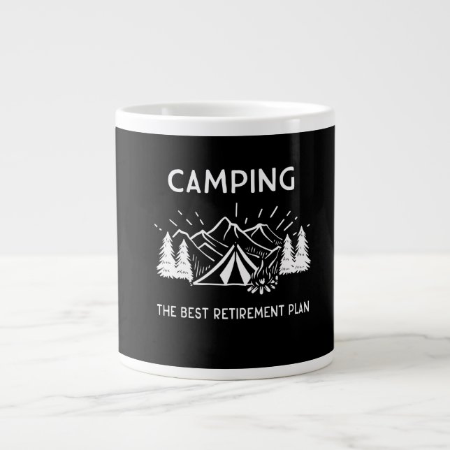Taza De Café Gigante Jubilación de camping (Frente)