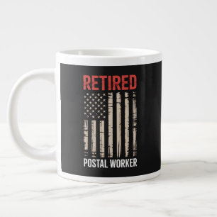 Taza De Café Gigante Jubilación de trabajador postal retirado