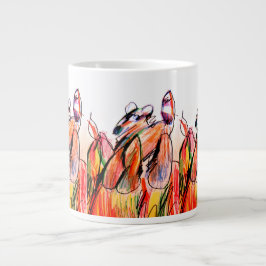 Taza De Café Gigante Juego de mapache otoño