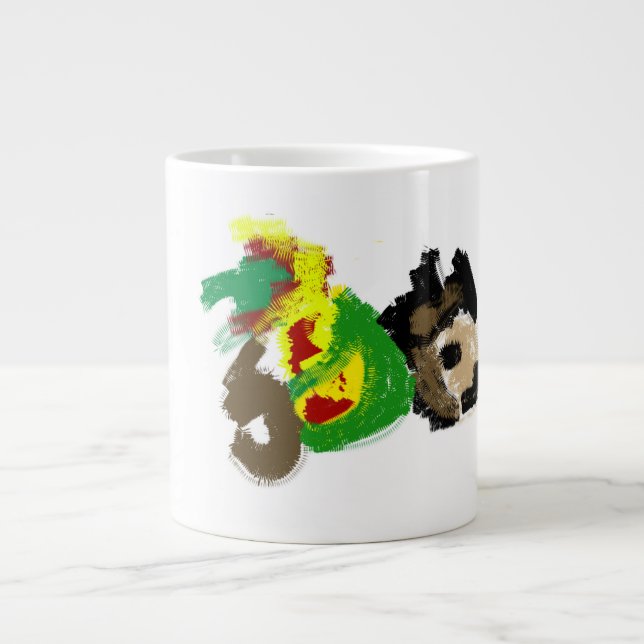 Taza De Café Gigante Juego de otoño de Hedgehog lindo (Frente)