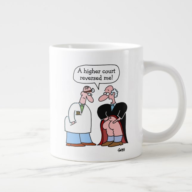 Taza De Café Gigante Juez divertida y Personalizado Médica y abogado de (Derecha)