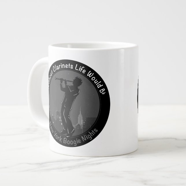 Taza De Café Gigante Jugador Clarinet de Nueva York (Izquierda)