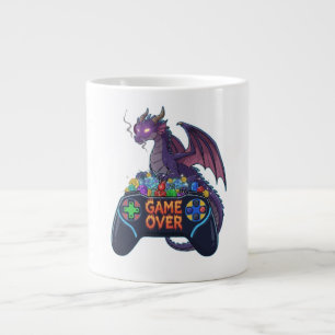 Taza De Café Gigante Jugador de rol Dragón guardando dados en "Game Ove