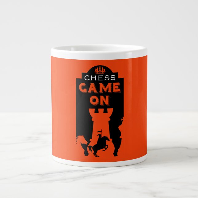 Taza De Café Gigante Jugadores De Ajedrez (Frente)
