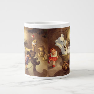 Taza De Café Gigante Juguetes Navideños Antiguos, Muñecas Bailarinas, O
