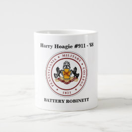 Taza De Café Gigante + JUMBO blanco PERSONALIZADO de 20 oz. con SELLO P