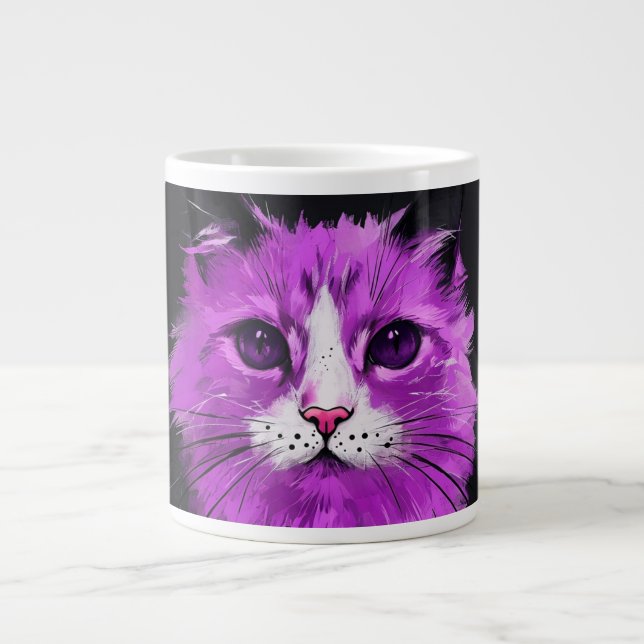 Taza De Café Gigante Jumbo Cat Coffee Mug (Frente)