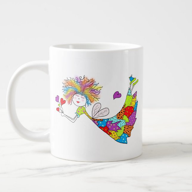 Taza De Café Gigante JUMBO Ceramic Fairy Mug (Izquierda)