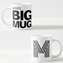 Taza De Café Gigante Jumbo Cup de novedad | Nombre personalizado e inic