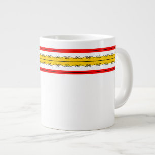 Taza De Café Gigante Jumbo de paro de borde de franja de España