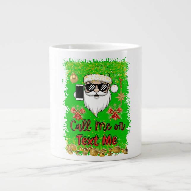 Taza De Café Gigante Jumbo Funny Santa Mug (Frente)