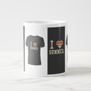 Taza De Café Gigante Jumbo I Love Summer Tee Design