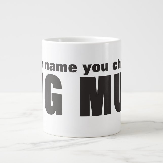 Taza De Café Gigante Jumbo Mega Grande Mug con nombre personalizado (Frente)