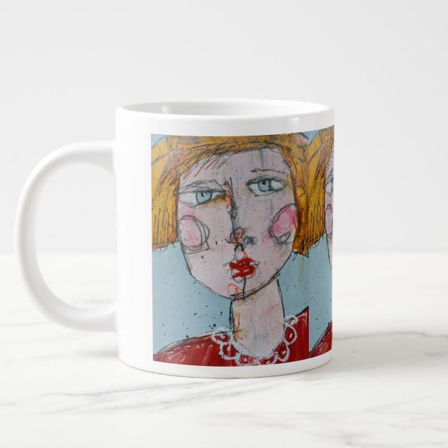 Taza De Café Gigante Jumbo Mug - Bomba de rubia (Izquierda)