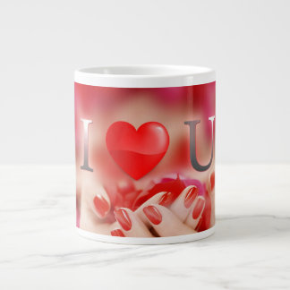 Taza De Café Gigante Jumbo Mug con amor Design