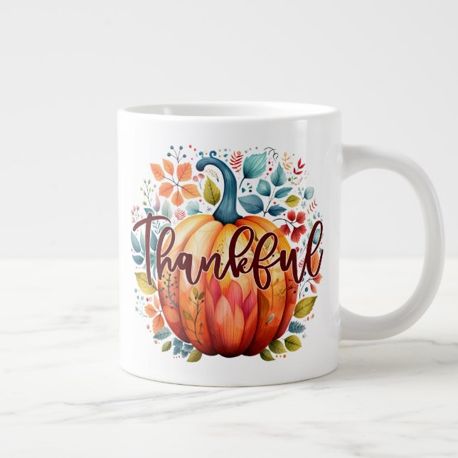 Taza De Café Gigante Jumbo Mug de Gracias (Derecha)
