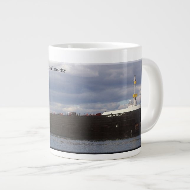 Taza De Café Gigante Jumbo mug de integridad estadounidense (Derecha)
