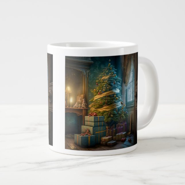 Taza De Café Gigante Jumbo Mug del árbol de Navidad interior (Derecha)