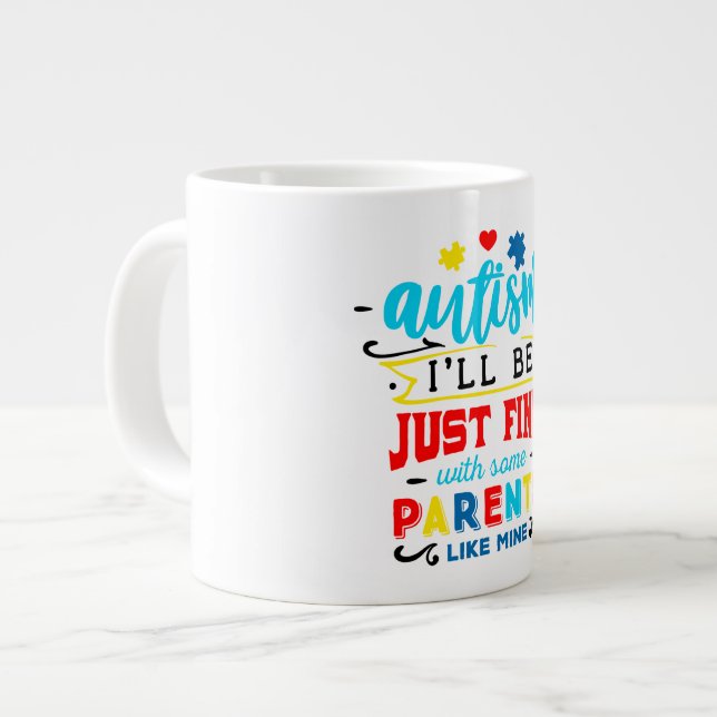 Taza De Café Gigante Jumbo Mug del autismo (Izquierda)