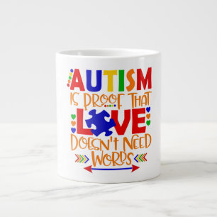Taza De Café Gigante Jumbo Mug del autismo