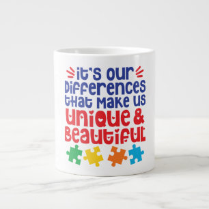 Taza De Café Gigante Jumbo Mug del autismo