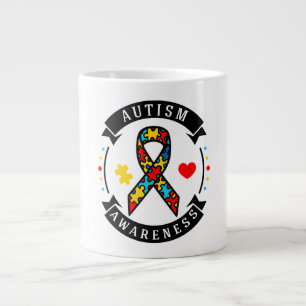 Taza De Café Gigante Jumbo Mug del autismo