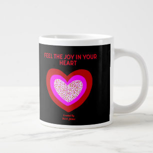 Taza De Café Gigante Jumbo Mug del corazón alegre