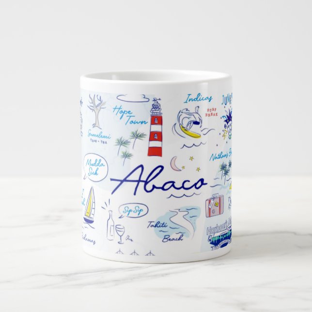 Taza De Café Gigante Jumbo Mug- "El ABC de Hope Town" (Frente)