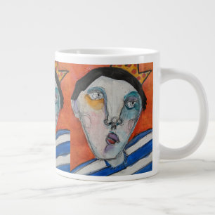 Taza De Café Gigante Jumbo Mug - Envuelto en azul